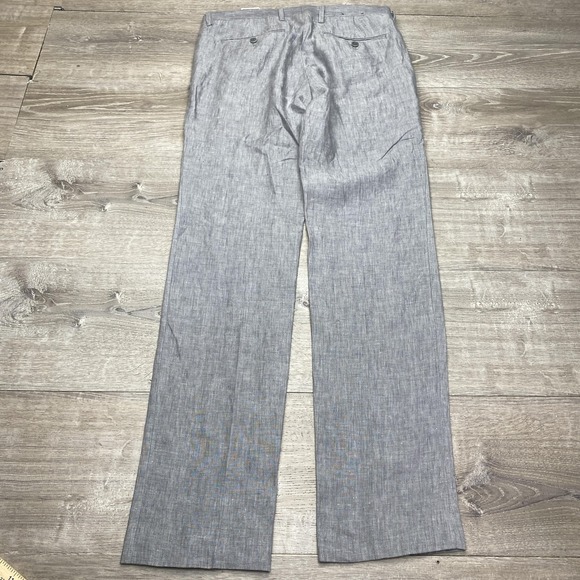 Banana Republic Suit Mens 40R 32x34 Gray Linen 2 Piece Slim Fit Summer Jacket - Picture 15 of 16